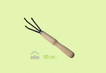 Рыхлитель 3-зубый Р-3-1 м с короткой деревянной ручкой /0120019